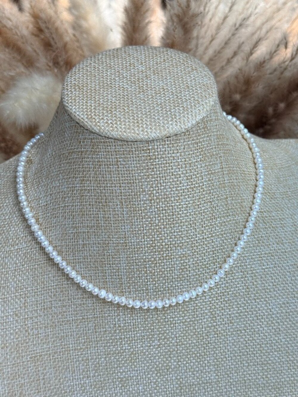 Delicate Tiny Pearl Necklace
